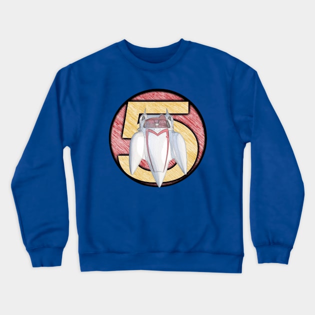 Mach 5 Crewneck Sweatshirt by DistractedGeek